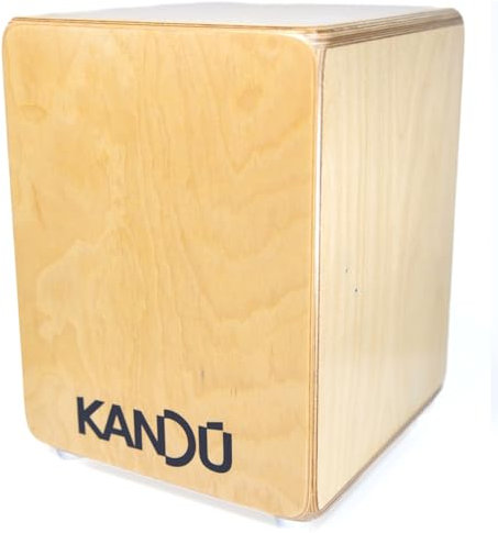 Kandu - Traveler Cajon Box Drum mit Snare- und Basston - Birkenholz kompakte Größe für überlegenen Klang (Natur)