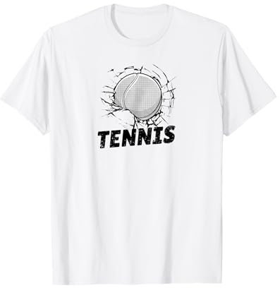 Tennis Outfit mit Tennisball und Tennis Schrift für Spieler T-Shirt