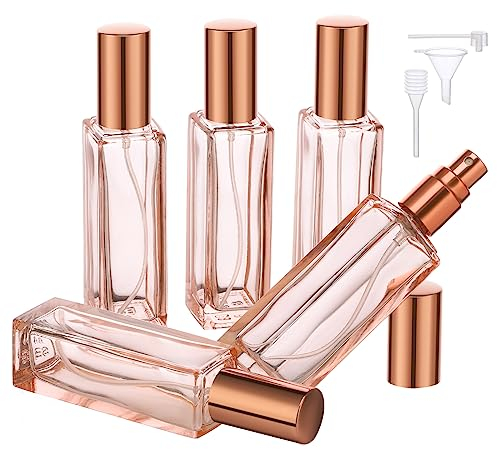 Segbeauty Vaporisateur de Sac Rechargeable, 5 Pièces Parfum de Poche 20ml, Flacon Parfum Vide, pour Date, la Fête, Cadeaux (Orange)