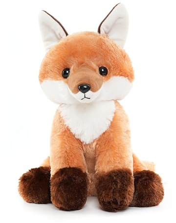 WEIGEDU Plüschfuchs Rotfuchs Plüschtier für Kinder Jungen und Mädchen | Großer Schwanz, Geburtstagsgeschenk, Vor dem Schlafengehen