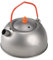 600ml Titanium Tea Kettle Boiling Titanium Kettle/Cup - Lightweight and Corrosion-Resistant - Foldable Handle - for Camping and Hiking(600ml Kettle)