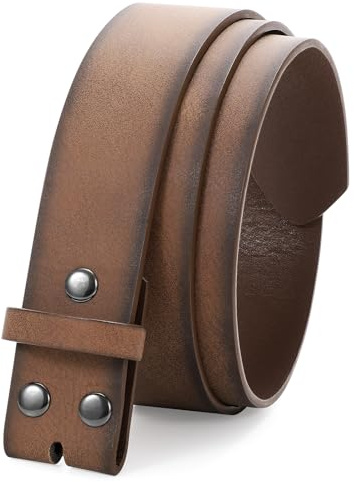 JasGood Western Leder Herren Gürtel (ohne Schnalle), 3,8cm Breite