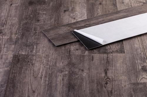 PVC Bodenbelag Vinylboden Selbstklebend NUSS SEVILLA - 15,24 x 91,44 cm (16Stk./2,23 m²) - Selbstklebende Vinylplanken, Laminat Dielen – Gewaschen, Rutschfest, Wasserfest