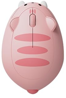 Akko Mouse da gioco wireless a tema gatto, 2,4 GHz con ricevitore USB, mouse ergonomico wireless, tracciamento ottico da 1200 DPI, mouse carini, compatibile con PC, Mac, laptop (Rosa Angie)