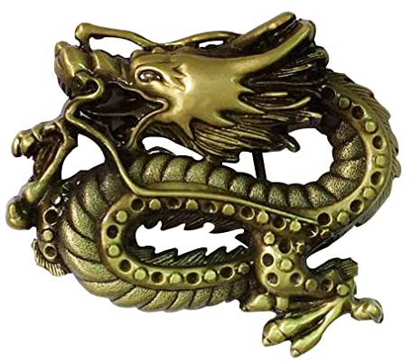 LKMYEOIC LKMY Herren-Gürtelschnalle, chinesischer Drache, 3D-Gürtelschnalle, mythisches Thema, authentisches Drachen-Design, Vatertag, Accessoire