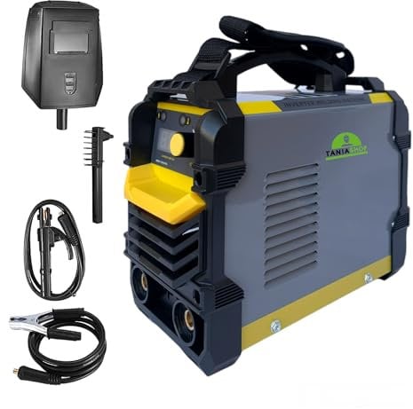 Saldatrice inverter ad Elettrodo 400 Ampere Con Ventilazione Saldatura ad Arco Display LCD Digitale Saldatrice Elettrica Portatile con Cavi e Maschera per Fabbro