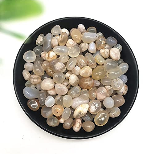 BYLSAGWHT 50g Natural Blossom Agate Crystal Gravel Suitable for Arranging Vase Stuffers, Aquarium Gardens and Fountains Gravel