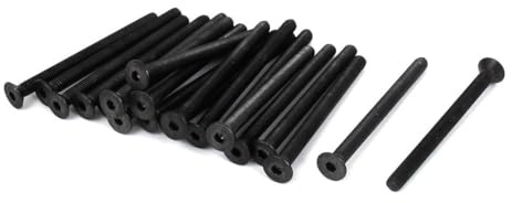 TA-VIGOR 20Pcs Hex Socket Countersunk Head Screw Bolts, M4 x 50mm Alloy Steel Flat Head Socket Cap Screws Bolts Fasteners for Bicycle Motorcycle Repair, Machinery, Household Appliances, Black