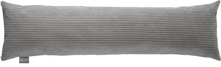 Traumnacht Seitenschläferkissen aus gemütlichem Cord-Bezug, steingrau, 1.430 Gramm Füllgewicht mit Reißverschluss, 40 x 200 cm, waschbar, entwickelt in Deutschland