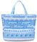 LEDAOU Große Strandtasche mit reißverschluss Damen Wasserdicht Umhängetasche Tragetasche shopper sanddicht mit Reißverschluss Pool Fitness Reisetasche familie (Meeresschildkröte)