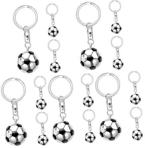 VANZACK 15 Stk Schlüsselanhänger Handtasche Tasche Schlüssel Dekoration Fußballtaschenanhänger kinder schlüsselbund fußball geschenkideen Zubehör für Fußballgeschenke Tasche Zubehör Metall