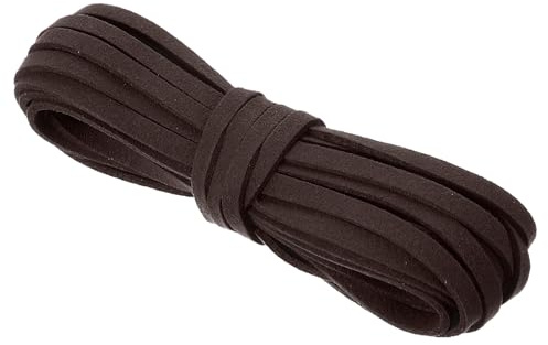 PATIKIL 5.5 Yards x 5mm Faux Suede Leather Cord, Leather Lace String for Bracelet Necklace Beading Making DIY Crafts, Dark Brown