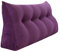 BNCKTRD Rückenkissen Keilkissen Rückenlehne Kissen für Bett Sofa Kopfteil Gepolstert Bettkissen Wandkissen Sofakissen Groß Rueckenkissen Couchkissen Dekokissen Kordsamt Lila 120cm