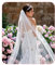 Psyqtsuary Hochzeit Brautschleier, Lang Tüll Schleier für die Braut Hochzeits, Lang Einlagiger Braut Hochzeitsschleie, Weiß Weicher Tropfenschleier für Braut, Brautkleid Schleier (300 cm)