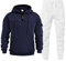 Generisch Jogginganzug für Herren Jogger-Set Trainingsanzug Trainingsanzug Fußball Vereine Retro Trainingsanzug Freizeit Fitness-Anzug