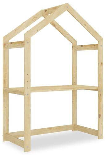 IDIMEX Kinderschreibtisch LIA Hausform Natur - Kinderzimmer Schreibtisch höhenverstellbar, mitwachsend, individuell anpassbar, aus Kiefer