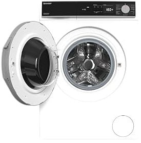 Sharp ES-NFA014BW1NA-DE Waschmaschine, 10 kg, 1400 U/Min, A Energieeffizienz, Inverter Motor, AquaStop, AllergySafe, Startzeitvorwahl, Weiß