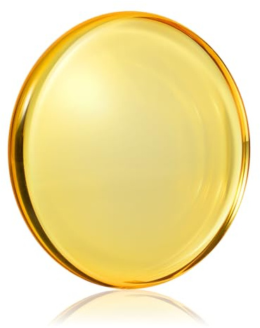 Optisches Glas Kreisel Basis, Doppelt konkav Kristall Spiegel, Durchmesser 120 mm, Dicke 14 mm, glatt, reibungsarm, Erweiterte Rotationszeit(L, Golden)