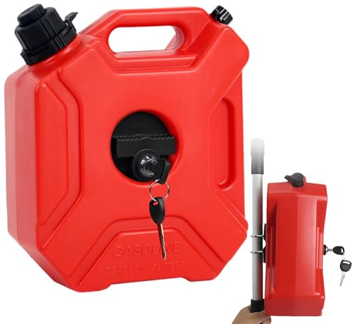 Car Oil Cans | 1.3 Gallon Portable Car Oil Liquid Container for,Jug with Lock for Water Motorcycle ATV Lawn Mowers Outdoor Yard Work Gardening Camping Construction Sites
