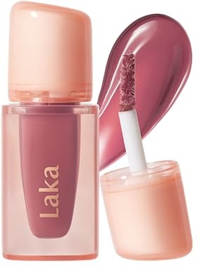 Laka Jelling Nude Gloss Mini, 1.9g/0.07oz, Sheer Hydrating Lip Oil with No Stain, Non-Sticky, Nourishing Gloss for a Fresh, Glowy Look, Vegan, Clean Beauty Makeup, K-Beauty (#314 Blushring)