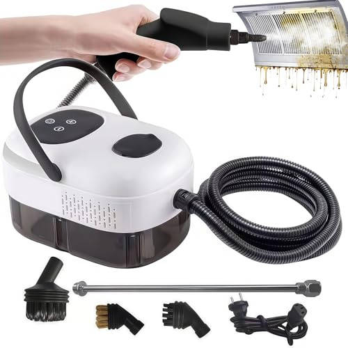 Dampfreiniger, 2500W 3 bar Dampfreiniger Handgerät für Zuhause, 6-Stufig Einstellbarer Dampfreiniger mit 1L Tank & 3 Bürstenköpfen für Küche, Fenster, Böden, Fliesen, Sofa und Auto