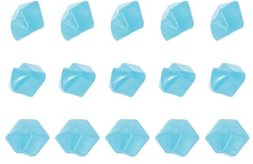 Garneck 400 Pièces Pierres Lumineuses en Résine Bleue pour Aquarium et Décoration de Jardin, Gravier Artificiel Phosphorescent pour Allée Extérieure et Décor DIY