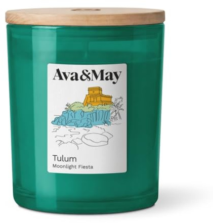 Ava&May Tulum Duftkerze 220g Amber, Jasmin, Patchouli, warm-blumig vegan