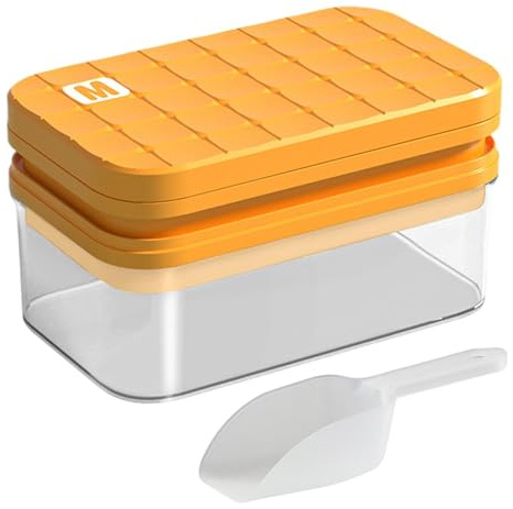 Ice Mould, 56 Compartment Tray for Freezer with Ice Scoop, Practical Tool for Tequila, Vodka, Whisky and