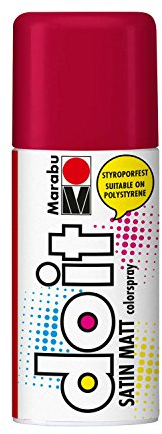 Marabu 21070006032 - Do it Satin Matt karminrot, Colorspray auf Acrylbasis, styroporfest, schnell trocknend, sehr gute Deckkraft, wetterfest, für große und kleine Bastelarbeiten, 150 ml Sprühdose