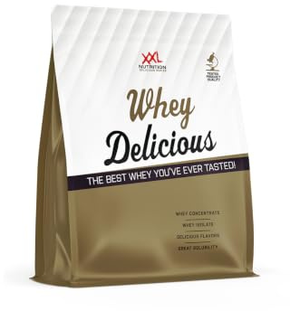 XXL Nutrition - Whey Delicious Protein Pulver - Leckerste Shake - Eiweiss Pulver, Whey Protein Isolat & Konzentrat - Hohe Qualität - 78,5% Proteingehalt - Erdbeere - 2500 Gramm
