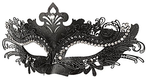 Hoshin Maskerade Maske, Karneval Dekorationen Venezianische Masken für Frauen (Schwarz)