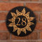 Rustic Slate Round House Number With Hand Painted Sun (1) Image