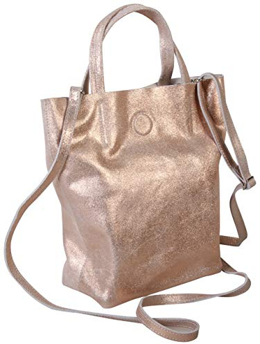 Clairefontaine 400054C Tasche Plume (aus Lammwildleder, mit Perlmutt-Effekt, 16x9x23 cm) 1 Stück kupfer