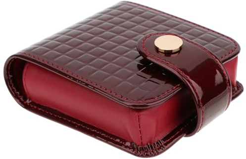 kilofly Lippenstift-Etui aus echtem Leder, mit Geschenkbox, rot (Rot) - AWP377RED