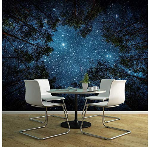 Oedim Fotomural Vinilo para Pared Bosque Estrellas | Fotomural para Paredes | Mural | Fotomural Vinilo Decorativo | 200 x 150 cm | Decoración comedores, Salones, Habitaciones