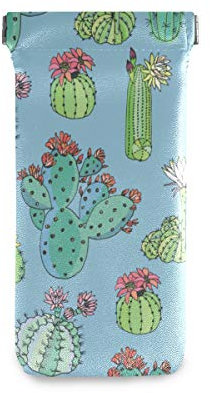 linomo Kaktus Kakteen Sonnenbrille Tasche Mikrofaser Leder Beutel, Aufbewahrungstasche für Brille und Mobiltelefon