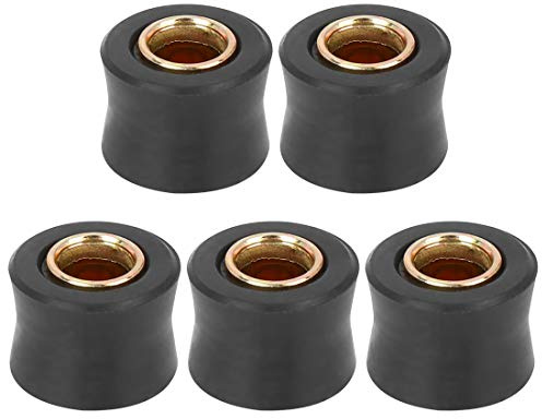 F FIERCE CYCLE 5 Stück Hintere Stoßdämpfer Gummibuchse Schwarz 10mm | Außendurchmesser 24mm, Höhe 20mm, Für Die Meisten Motorradmarken, Direkter Ersatz