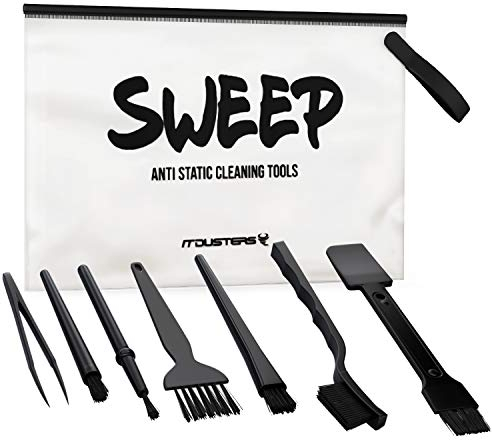 IT Dusters Sweep Anti Static Brush Set for Cleaning Keyboard, PCB, Motherboard, Tablet, Mobiles, Printers ESD Safe
