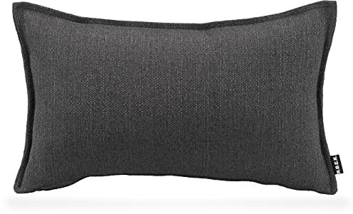 H.O.C.K. Mali Kissen inkl. Füllung mit Biese Größe (50x30cm, Anthrazit)