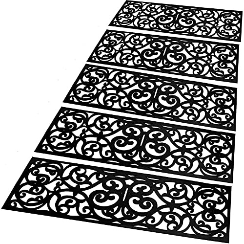 MFXI Gummi Treppen Stufenmatten,Stufenmatten Außen,Antirutschmatten für Treppe im Außenbereich(4 Stück)