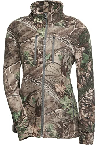 Wald & Forst Damen Fleecejacke Realtree® Camo, L