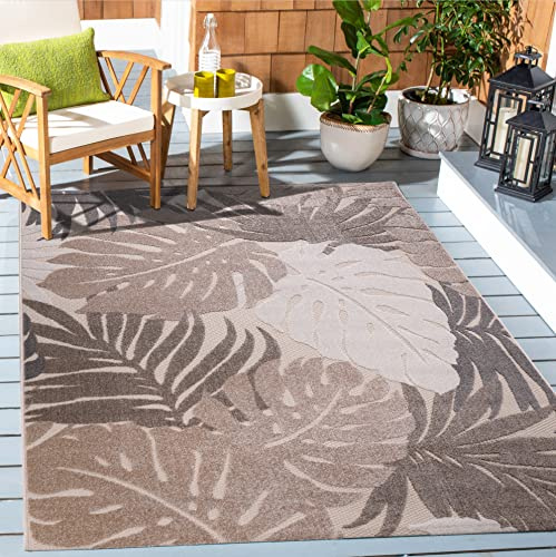 SANAT Outdoor Teppich Wetterfest - Outdoorteppiche für den Innen und Außenbereich, Balkon Teppich Wasserabweisend, Strapazierfähige Teppiche für Terrasse Garten und Wohnzimmer, Beige 160 x 230 cm