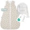 emma & noah Baby Schlafsack 2.5 TOG, Strampelsack für den Herbst und Winter in vielen Farben, Bio-Baumwolle, OEKO-TEX Zertifiziert, Schlafsack für Neugeborene (Floral Sand, 70 cm)