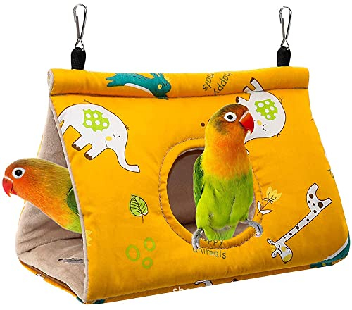 Winter Warmes Vogelnest Haus, Hütten Käfig Plüsch, Winter Warmes Nester für Vogelkäfige, Winter Papagei Vogelhaus Mit Rundem Loch, für Graukakadu, Graupapagei, Mittelgroße Und Große Papageien