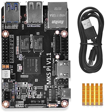 KOOKYE 3D Printer Parts MKS PI Board with Quad-core 64bits SOC Onboard Runs Clipper & KlipperScreen for Voron VS Raspberry Pi RasPi RPI