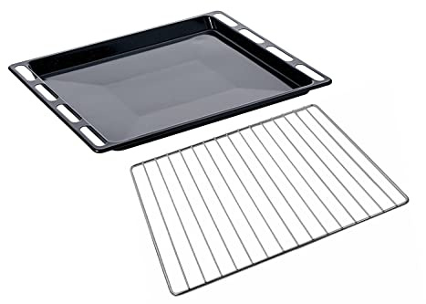 eRicambi® Kit de bandeja + rejilla para horno, compatible con los principales modelos Ariston Hotpoint Whirlpool Ignis Ikea, dimensiones: 446 x 365 (mm) no universal – ACMK6121 BS53X CP757GT