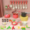 41pcs Kinderküche Zubehör,ABS-Kunststoff Spielküche Spielzeug spielküche zubehör，Kinder-Küchen-Kochset Kinderspielzeug Rollenspiele Geschenk für Kleinkinder Jungen Mädchen(Rosa)