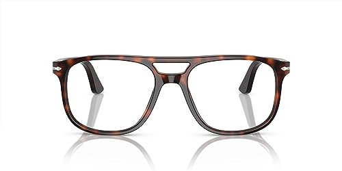 Persol Herren Po3329v Greta Brillenrahmen für verschreibungspflichtige Brillen, Havanna-/Demo-Objektiv, 54 mm