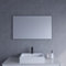 Wandspiegel Schwarz Metall Badezimmer Spiegel Badspiegel Hängespiegel 100 x 60 cm Eckig Wohnzimmerspiegel Aluminiumrahmen Badezimmerspiegel Flurspiegel für Schlafzimmer Industrie Design Black style