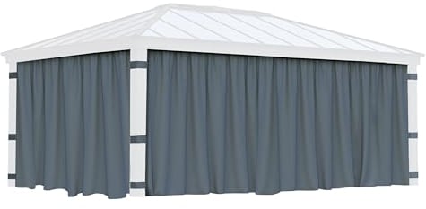 Palram - Canopia Vorhang-Set für Dallas 35,6 x 50,8 cm Pavillon, Vorhänge für Privatsphäre und Wetterschutz, Verstellbarer Luftstrom, einfache Selbstmontage, waschbar, 4 Stück (nur Vorhänge)